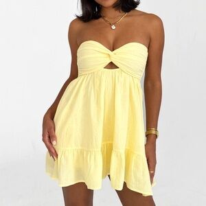 Grey bandit summer breeze dress in yellow NWT size small